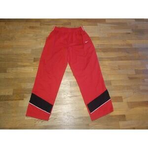 Nike Team Basketball Sweatpants X-Large Red Black Zip Ankle Chicago Bulls Theme